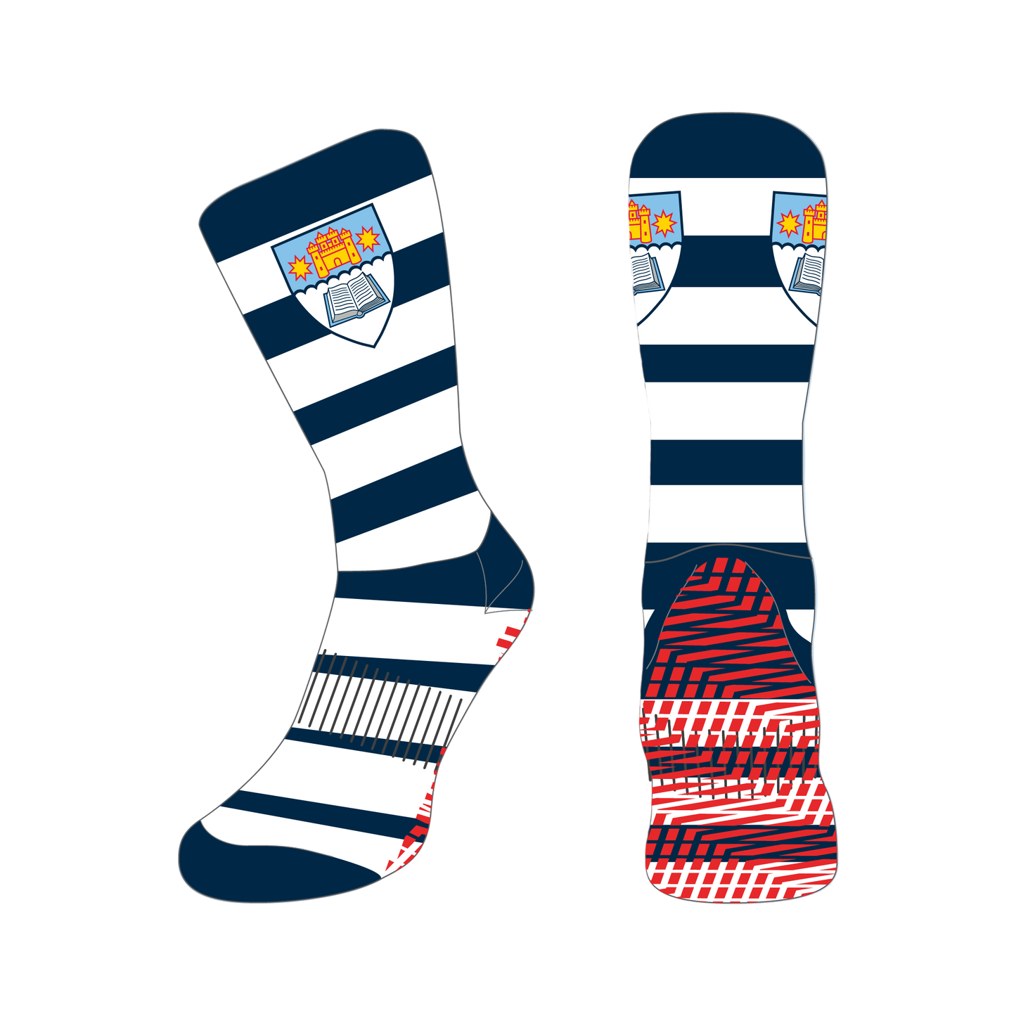 OBHS Gilbert Hoops Crew Grip Sock in stock