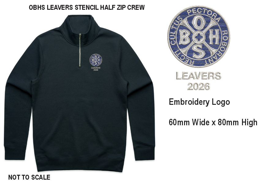 2026 Leavers 1/4 Zip (pre-order now due end of October)