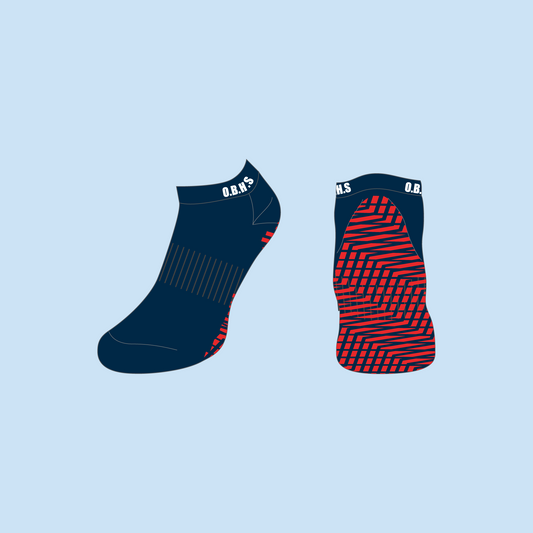 OBHS Gilbert Ankle Grip Socks Navy / White