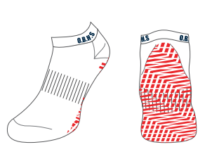 OBHS Gilbert Ankle Grip Socks White